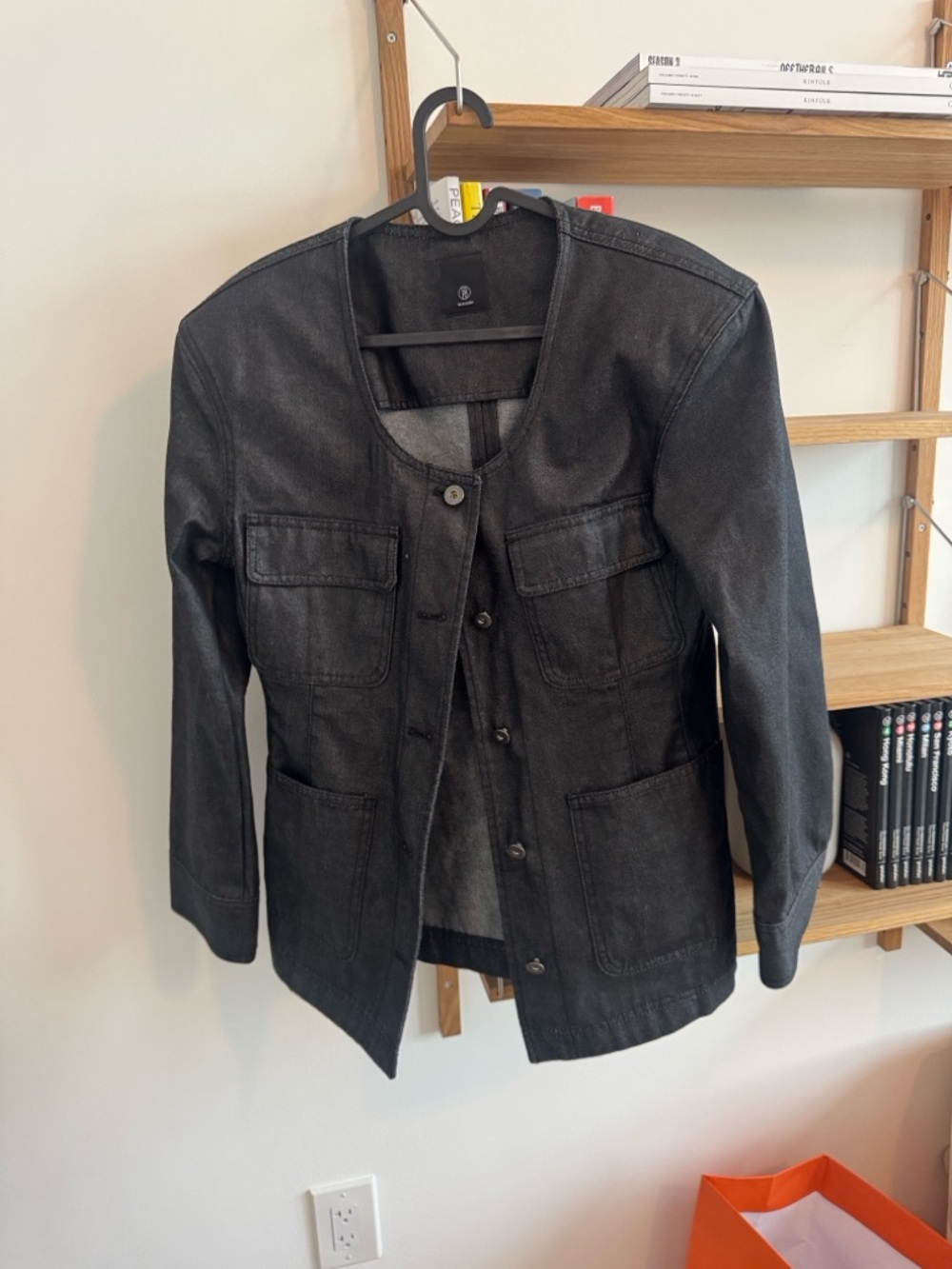 Classic Black Women's Button-Front Jacket
